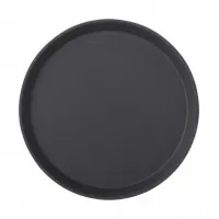 Black Non Slip Tray Round 11'' (28cm) X 12