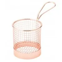 Copper Round Service Basket 3.5'' (9cm) X 6