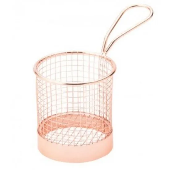 Copper Round Service Basket 3.5 (9cm) X 6