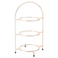 Copper 3 Tier Plate Stand 16.5''