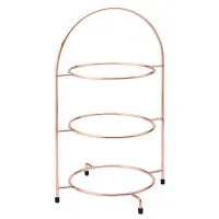 Copper 3 Tier Plate Stand 17'' To Hold 25cm Plate