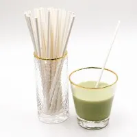 Biodegradable Straws White Paper 8'' X 250 X 24