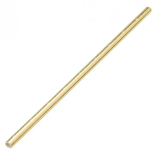 Box of Biodegradable Gold Straws 