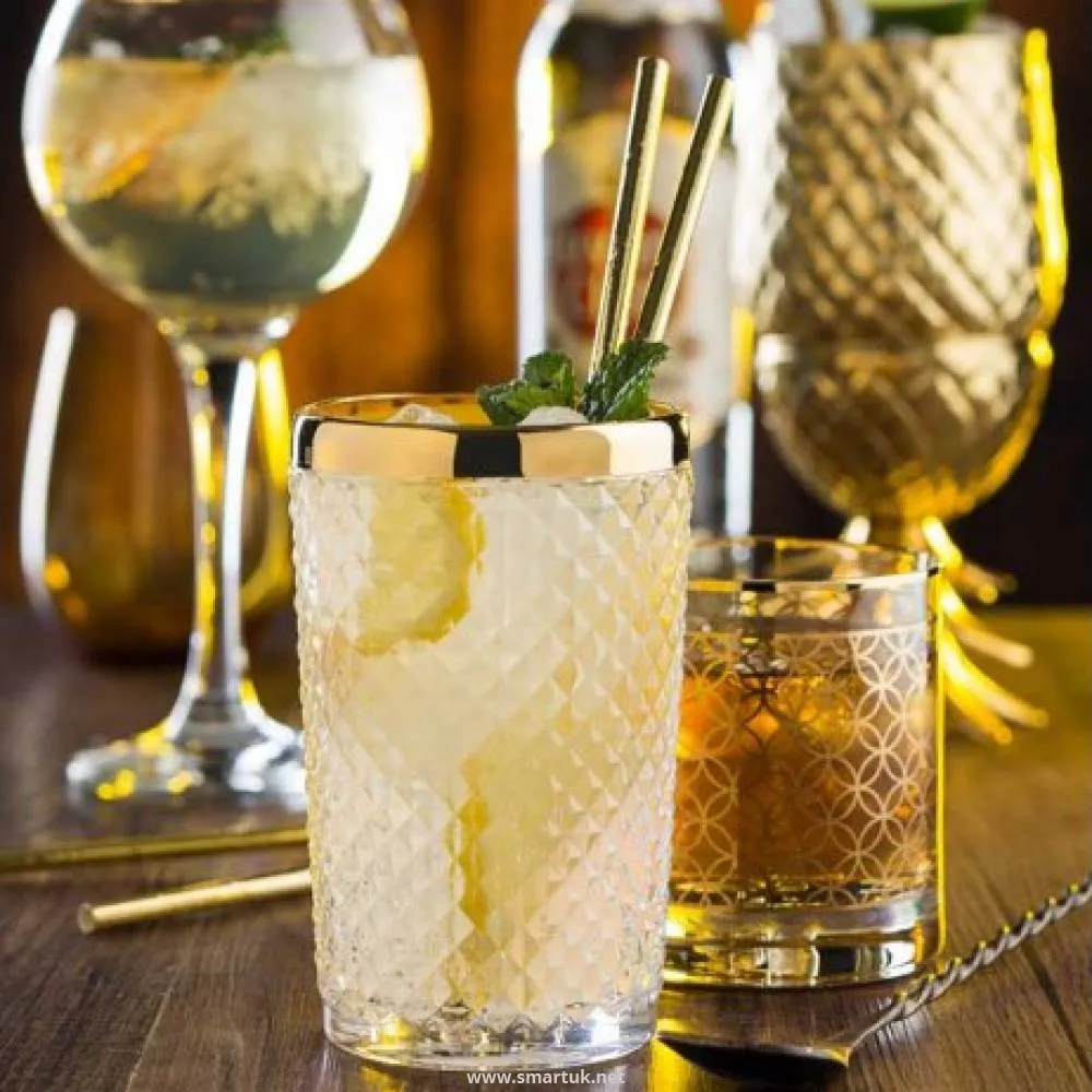 Biodegradable Straws Gold Paper 8'' X 250 X 24 Pk
