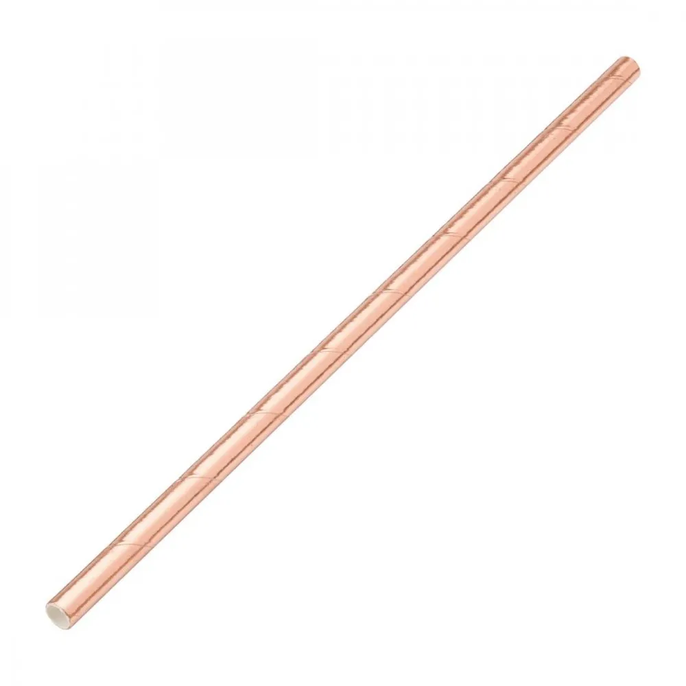 Biodegradable Straws Copper Paper 8'' X 250 X 24 Pk
