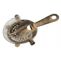 Vintage Copper Cocktail Strainer - 4 Prong X 6