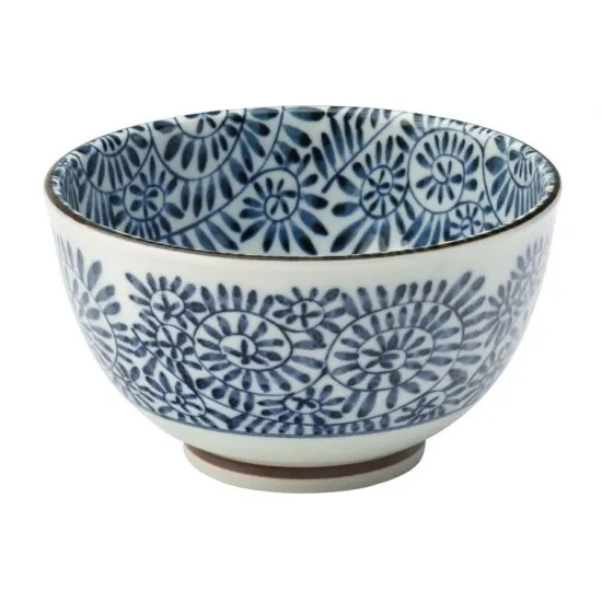 Blue and White Bowl With Flower Patterned Bowl