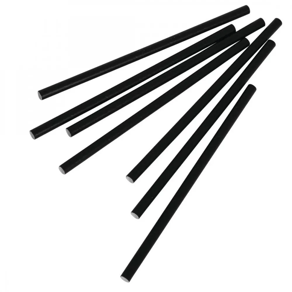 Biodegradable Black Straw Stirrer 5.5'' Paper X 250