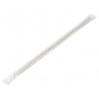 Paper Wrapped White Straw 8''' (20cm) Box Of 250 X 24