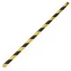 Black and Gold Stripe Straw