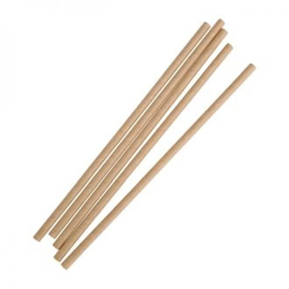 Wrapped Kraft 4 Ply Bamboo Smoothie Straw  8'' X 100