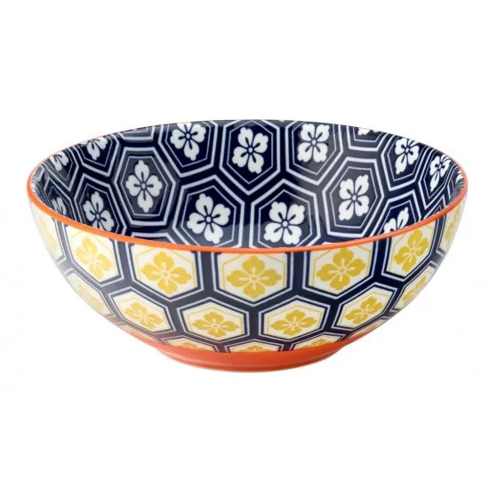 Cadiz Blue & Orange Bowl 6.3'' (16cm) X 6