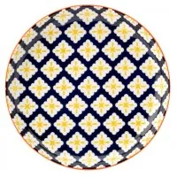 Cadiz Blue & Orange Plate 8'' (20cm) X 6