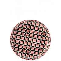 Cadiz Red & Black Plate 8'' (20cm) X 6