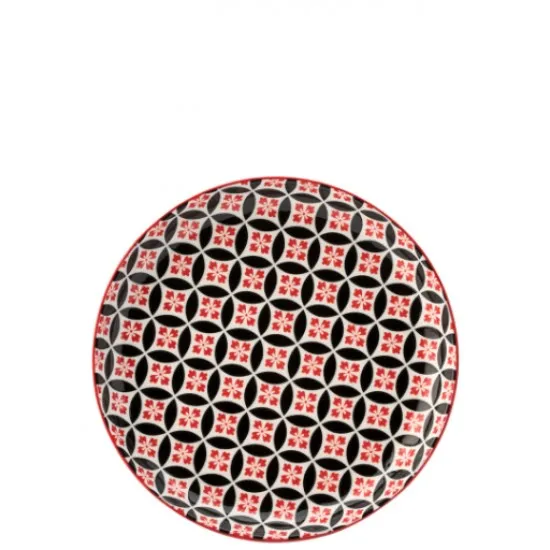 Cadiz Red & Black Patterned Plate