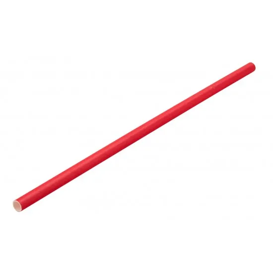 Paper Solid Red Straw 8 (20cm) Box Of 250 X 24