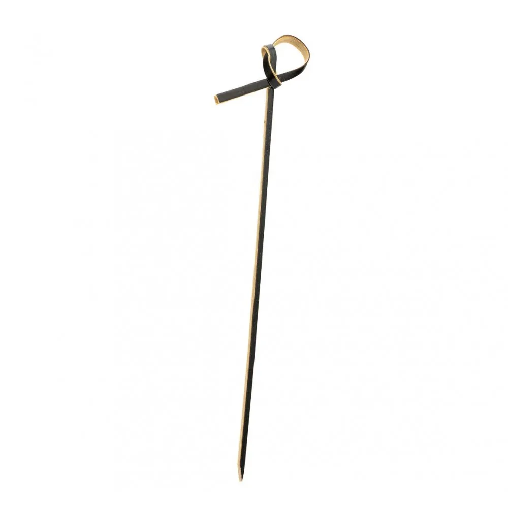 Bamboo Black Knotted Pick 5''  X 1000