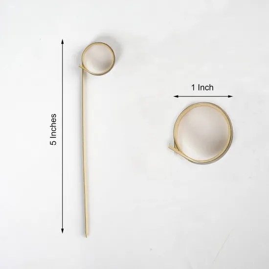 Curly Black Bamboo Skewer 5'' X 100