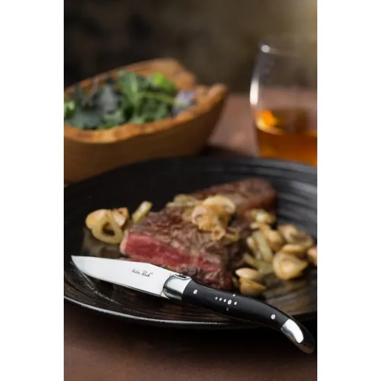 Laguiole Wood Handled Steak Knife - Serrated Edge X 12