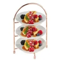 Copper 3 Tier Plate Stand 17'' To Hold 27 Cm Plate