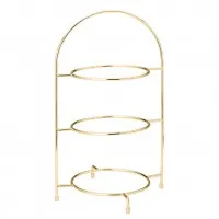 Gold 3 Tier Cake Plate Stand 16.5'' (42cm)