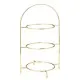 Gold 3 Tier Cake Plate Stand 16.5'' (42cm)