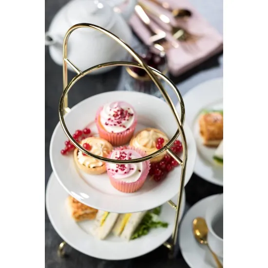 Gold 3 Tier Cake Plate Stand 16.5'' (42cm)