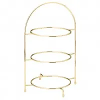 Gold 3 Tier Cake Plate Stand 17'' (43cm)