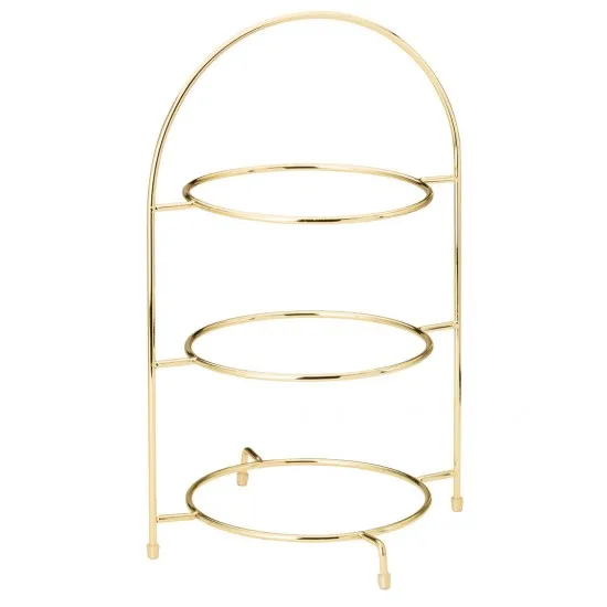 Gold 3 Tier Cake Plate Stand 17'' (43cm)