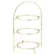Gold 3 Tier Cake Plate Stand 17'' (43cm)