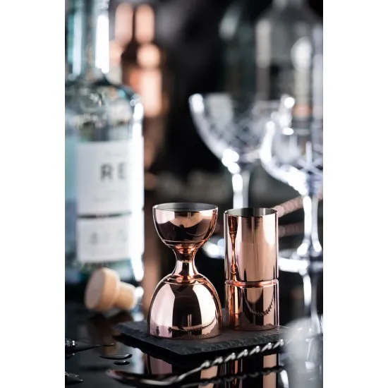 Copper Round Bulb Jigger 25ml/50ml X 6