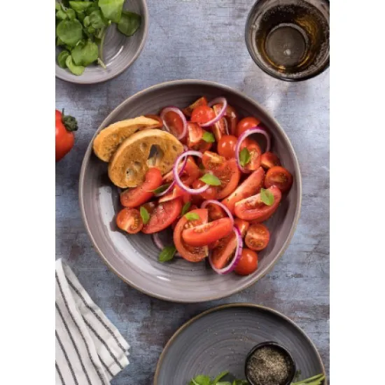 Santo Dark Grey Coupe Plate 7'' (17.5cm) X 6