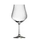 Optic shaped wine glass with rippled pattern