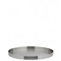 Brushed Stainless Steel Round Plate 9'' (23cm) X 6