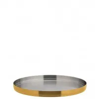 Brushed Gold Round Plate 9'' (23cm) X 6