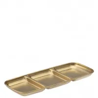 Gold Artemis Triple Dip Tray (22.5cm X 9cm) X 12