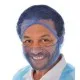 Man Wearing Beard Snood Light Blue & A Net On His Head