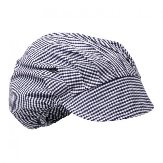 Peaked Hat - Blue Check