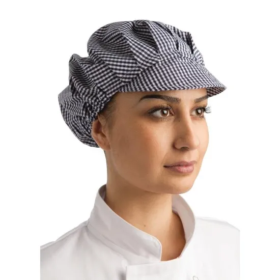 Peaked Hat - Blue Check