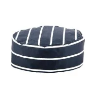 Blue Butcher Stripe Polycotton Skull Cap