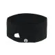Black chef's beanie cap for kitchen staff.
