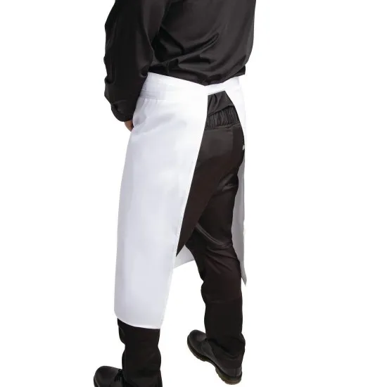 Waitress Wearing White Long Regular Waist Apron