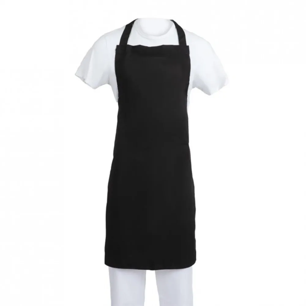 Black Extra Wide Bib Apron - 35-40''