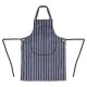Man wearing Navy/white Stripe With Pocket Bib Apron  28-38''