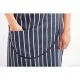 Man wearing Navy/white Stripe With Pocket Bib Apron  28-38''