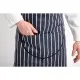Man wearing Navy/white Stripe With Pocket Bib Apron  28-38''