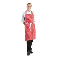 Whites Bib Apron Red/white Stripe