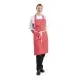 Person Wearing Red & White Stripe Bib Apron