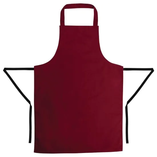Whites Bib Apron Pcotton Burgundy