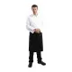 Chef wearing Whites Black Regular Bistro Apron